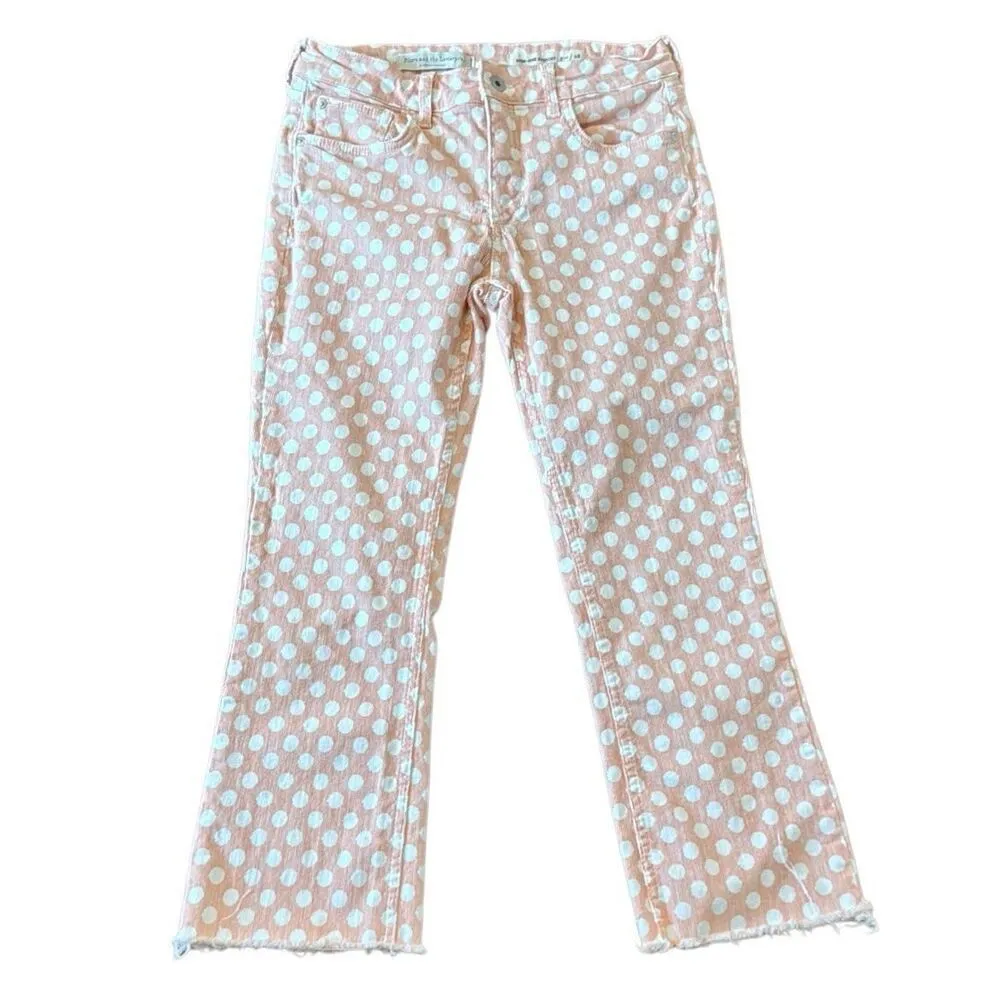 Anthropologie Pilcro the Leterpress polka dot high rise bootcut jeans 28 - Image 3