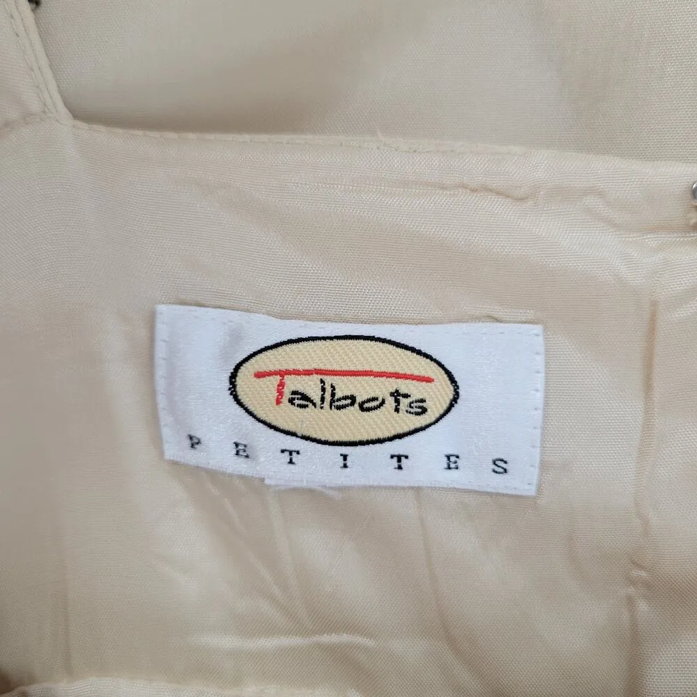 Talbots Women Dress Jacket 12 Cream Silk Blend Wedding Special Occasion MOB MOG - Image 13