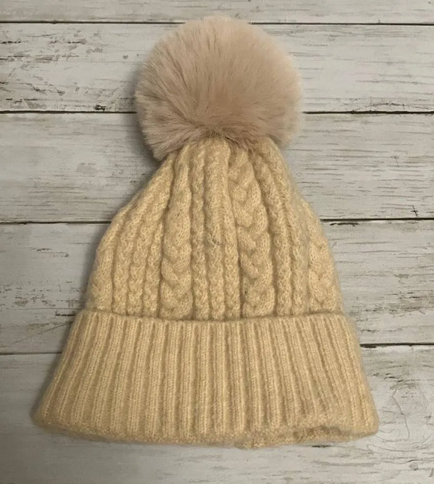 NWT Tasha Tan Faux Fur Beanie - Image 2