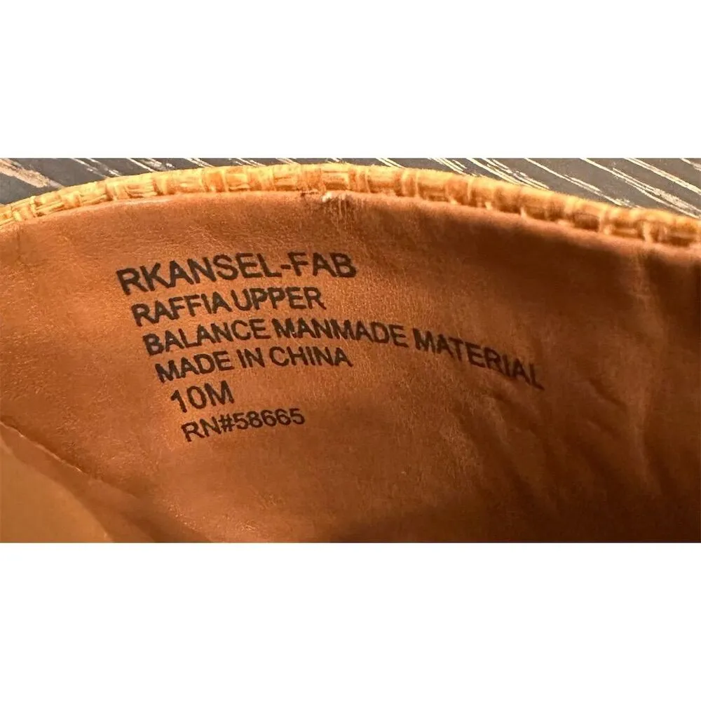 Women's Beige Raffia Sandals Size 10M Casual Summer NWOT - Image 8