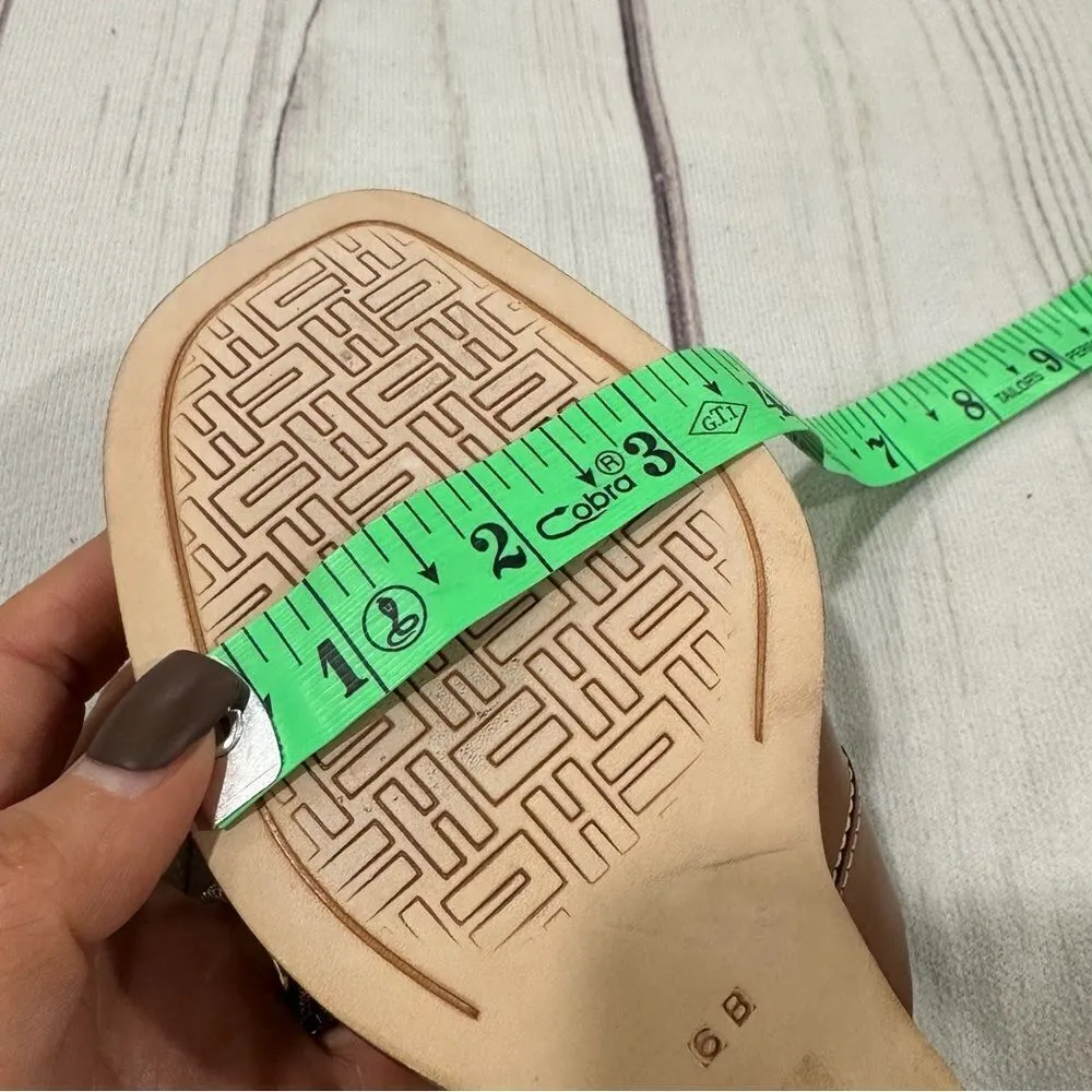 Cole Haan Country Carmel Brown Leather Peep Toe Slide 2 1/2" Block Heel Sz 6B - Image 8