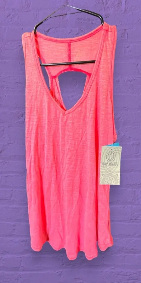 NWT Balance Collection Wmns Tank Size M Neon Pink Keyhole Back Athletic - Image 1