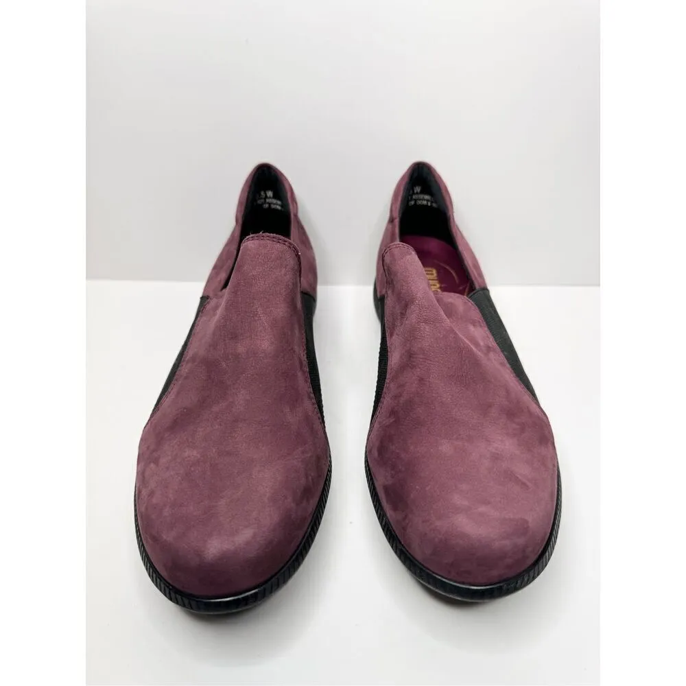 Munro Slip On Sneaker Size 10.5 Wide Burgundy Leather Cushioned Slip On Shoes - Image 4