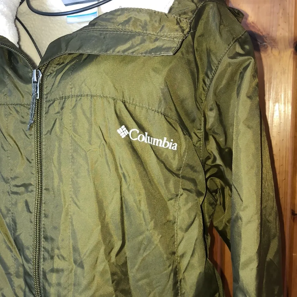 Columbia Womens Switchback Sherpa Lined Jacket | Olive Green small winter coat​ - Image 6