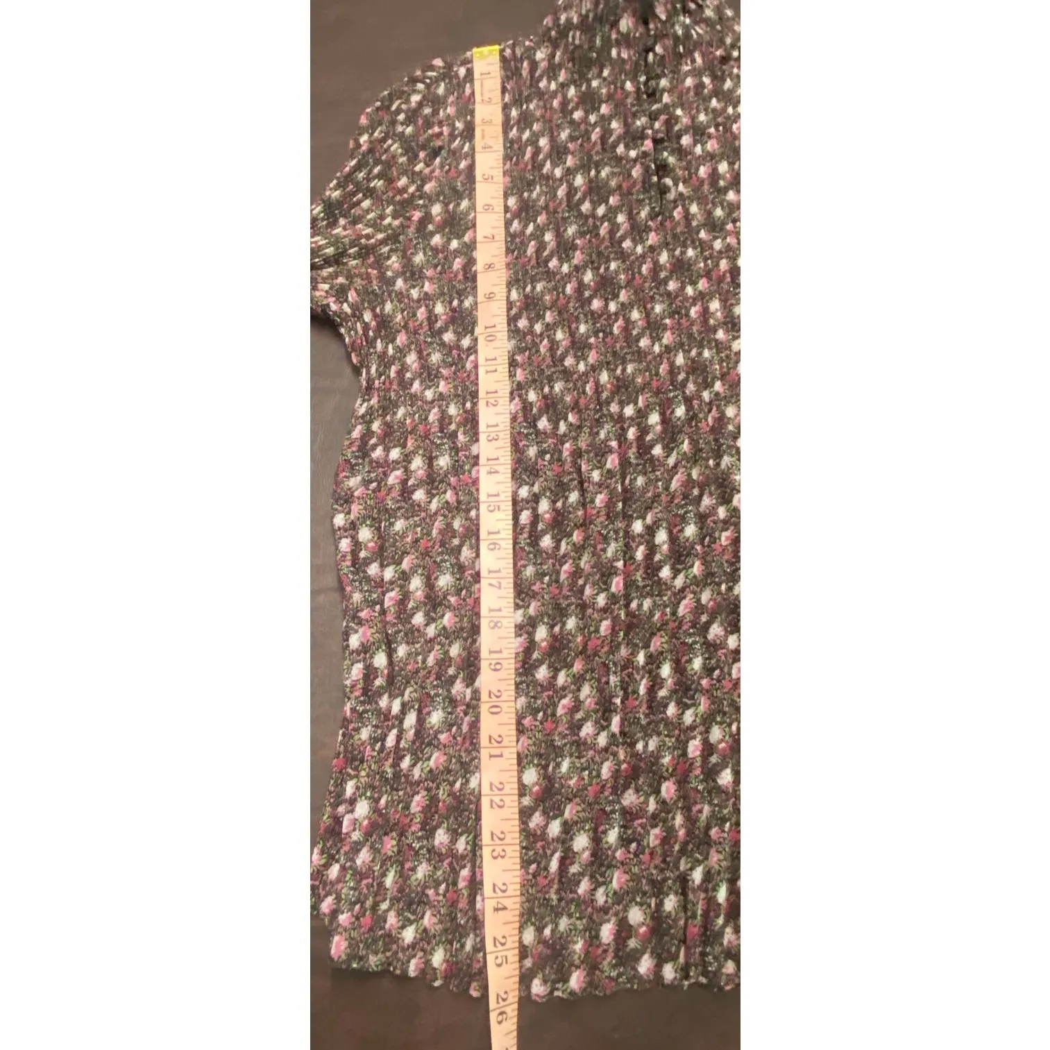 CAbi Blouse High Button Ruffle Neck Floral Pleated Balloon Sleeve Small Modest‎ - Image 6