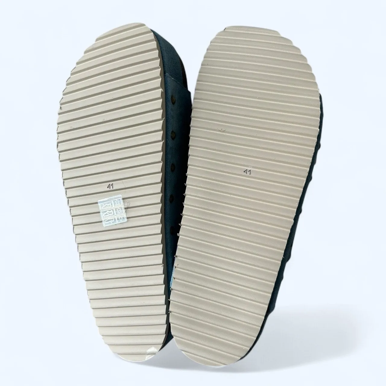 Intentionally Blank Free People Rule Breaker Flatform Sandals Blue Suede sz 41 - Image 7