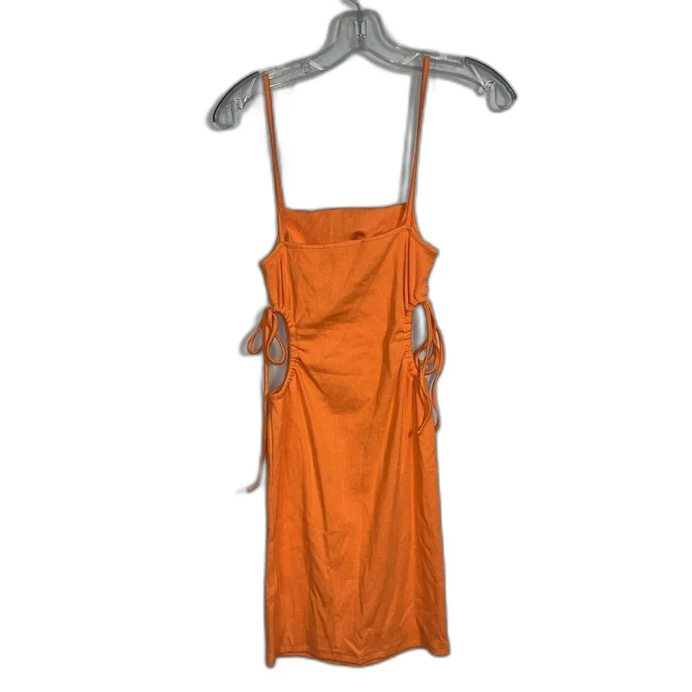 Zara Orange Cutout Mini Dress Size Small - Image 2