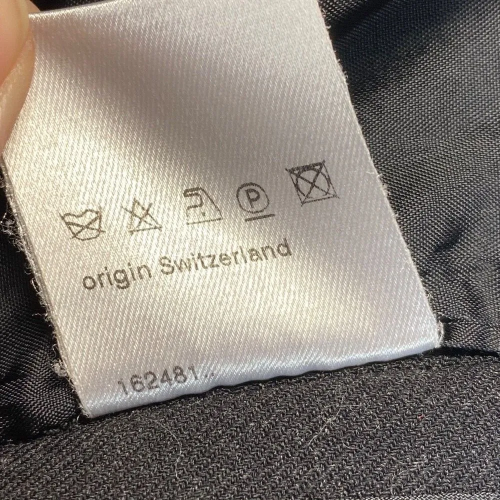 Akris Punto Wool Blend Jacket Full Zip Stretch‎ Career Black US 14 - Image 8