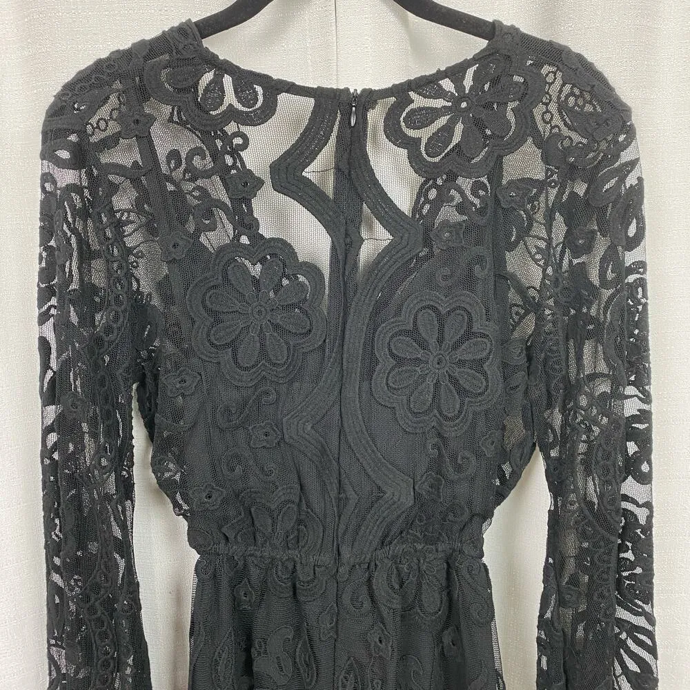 Jen’s Pirate Booty Black Lace Ara Mini Dress Sz.S - Image 12
