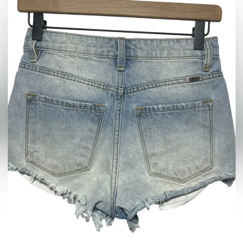 Kancan Estilo XS Distressed Pastel Thread Denim Cut - Image 3
