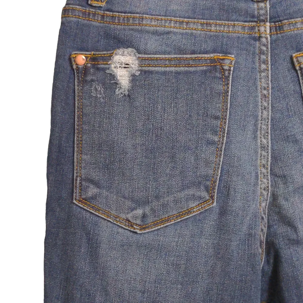 Uptown Girl Destroyed Fringe Skinny Jeans Distressed High Rise 1/25 - Image 10