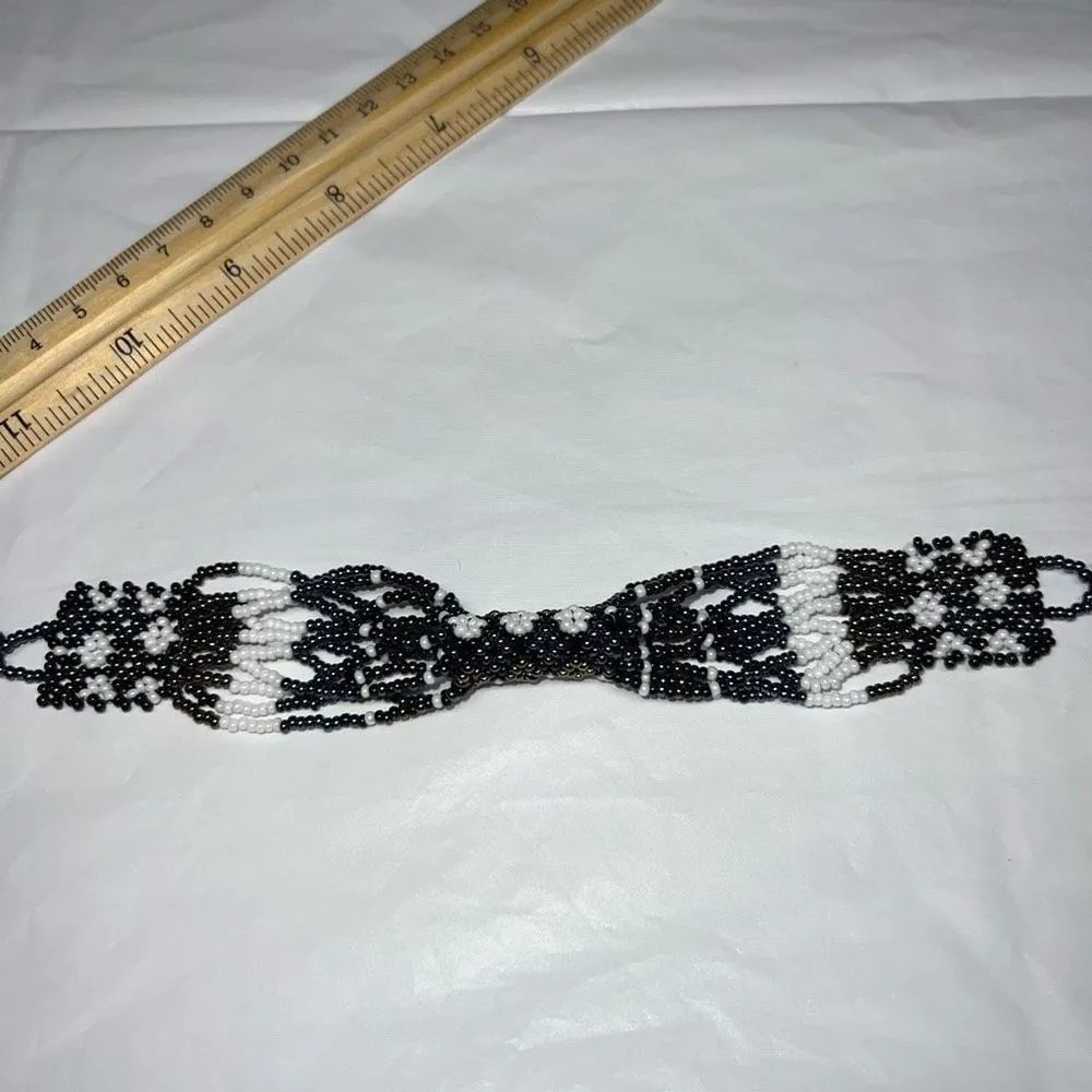Seed Bead Multi Strand Bracelet‎ Black - Image 4