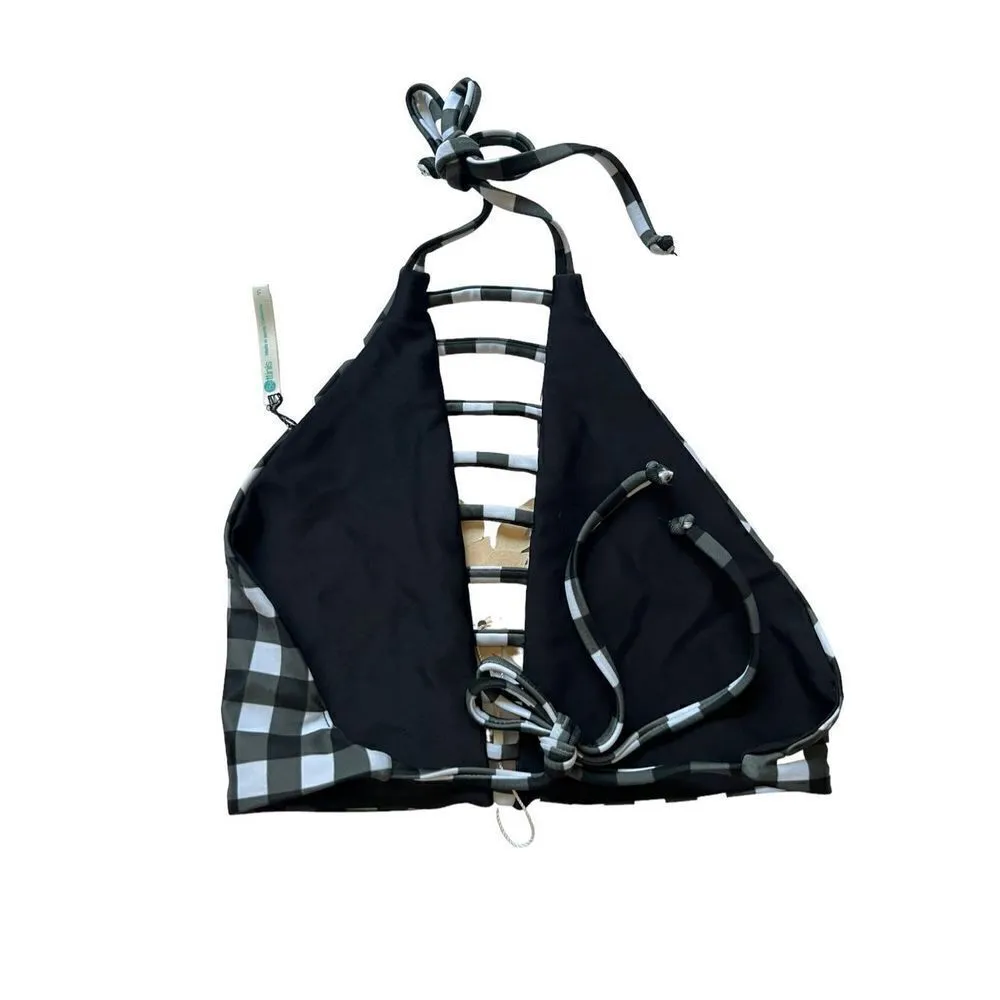 Bettinis Green and White Halter Bikini‎ - Image 3