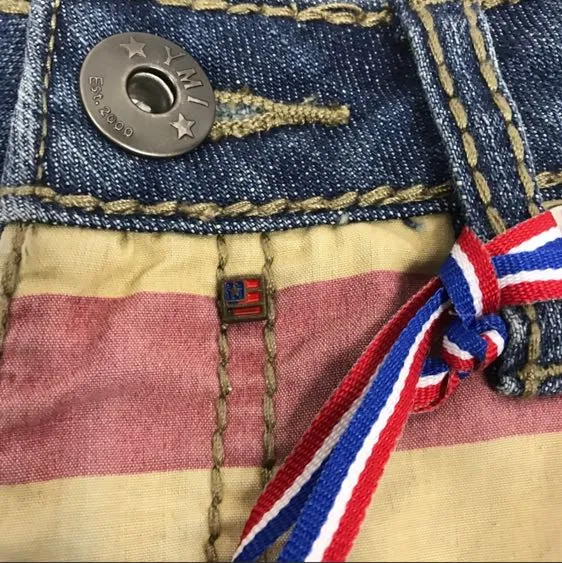 YMI Americana Cutoff Denim Shorts Size 3 - Image 4