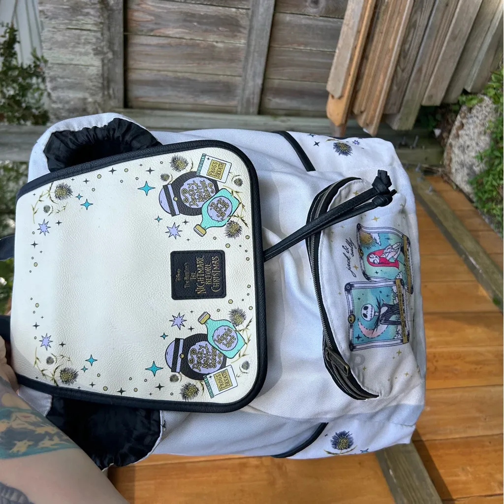 Loungefly The Nightmare Before‎ Christmas Tarot Card Slouch Backpack - Image 3