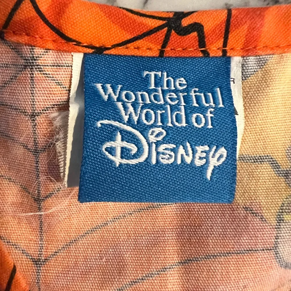 Halloween Scrub Shirt Women’s Orange Disney Mickey Minnie Mouse Small - Image 7