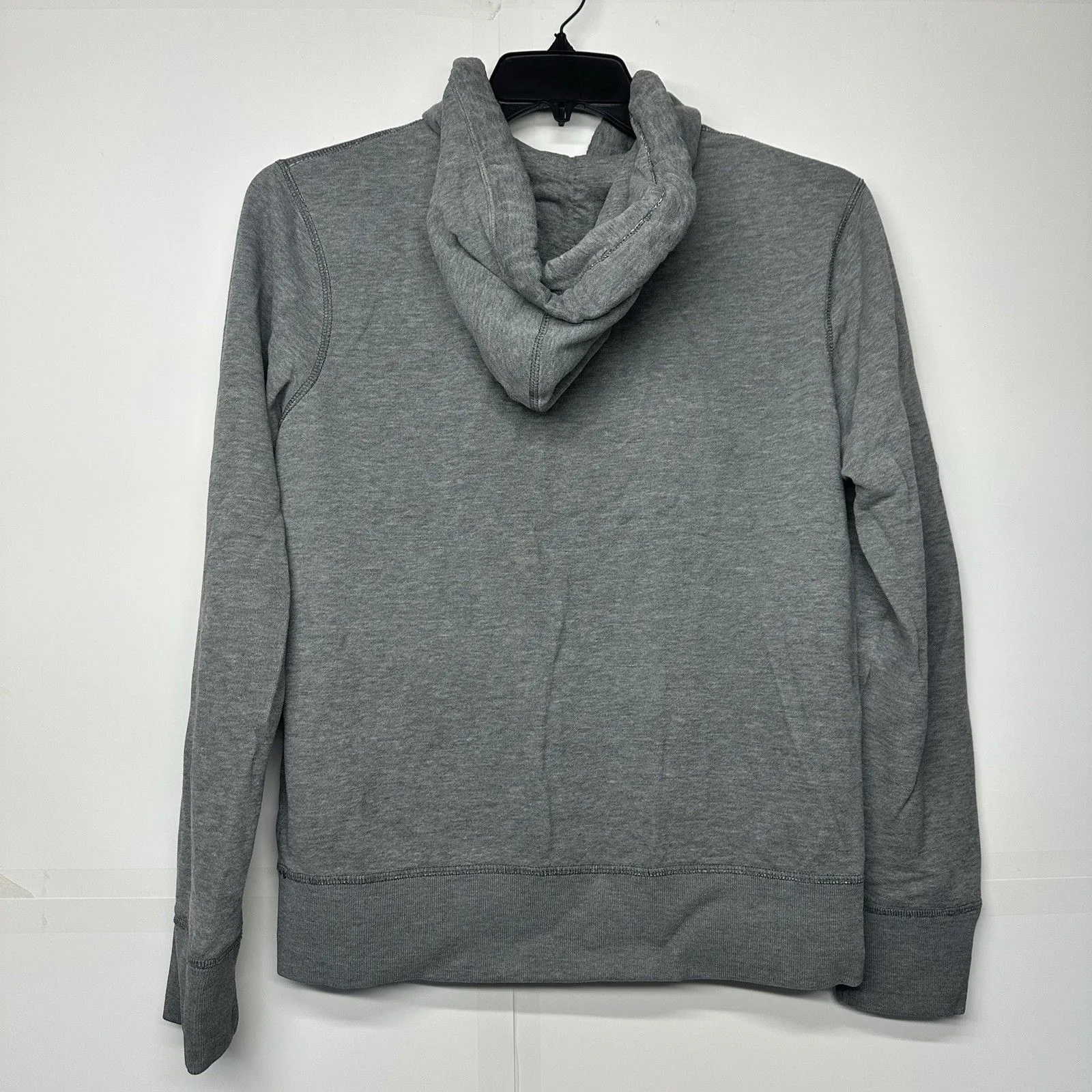 Aéropostale Women's Hoodie Sweatshirt Sz S Light Gray Full Zip Logo NY 1987 - Image 13