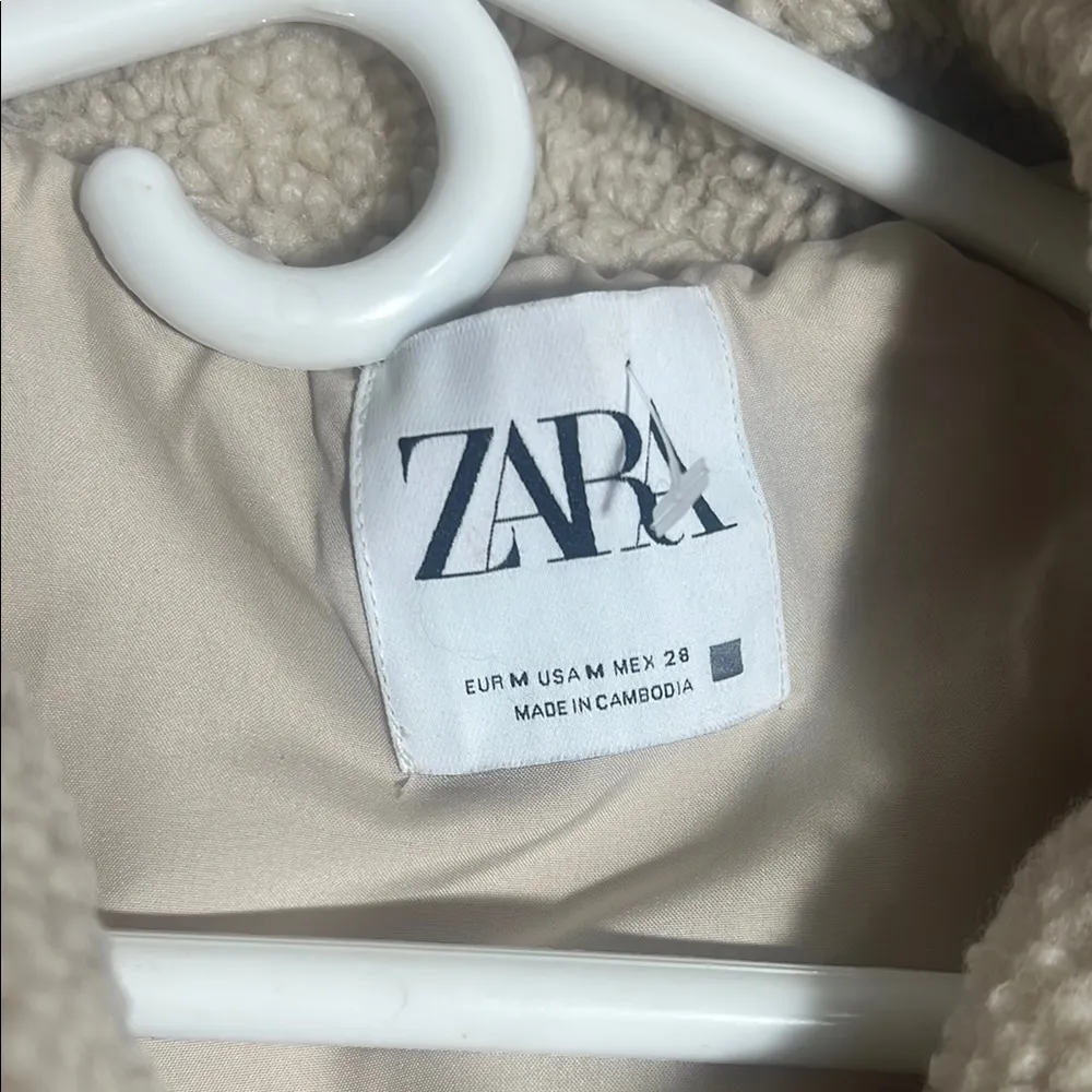 Cozy White women  Jacket by Zara - Image 2