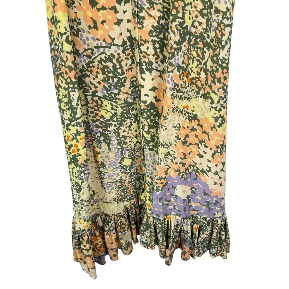 RAILS Adalyn Floral Drawstring Dress in Gardenia Midi Ruffle Button Tank X-Small - Image 5