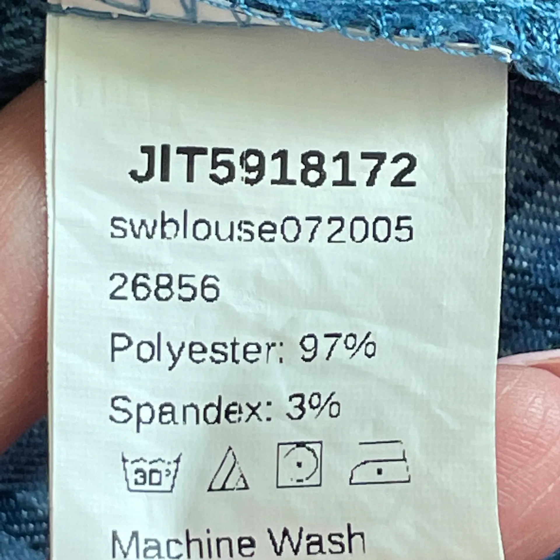 SheIn Light and Dark Blue Plaid Short Sleeve Button Down Croptop Size Small - Image 9