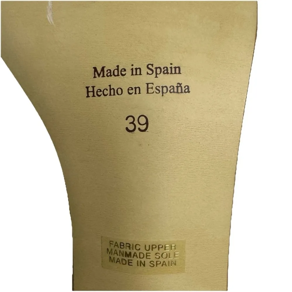 Anthropologie Gingham Ankle Strap Heeled Sandals Size 39 US 8.5 Orange Pink - Image 16