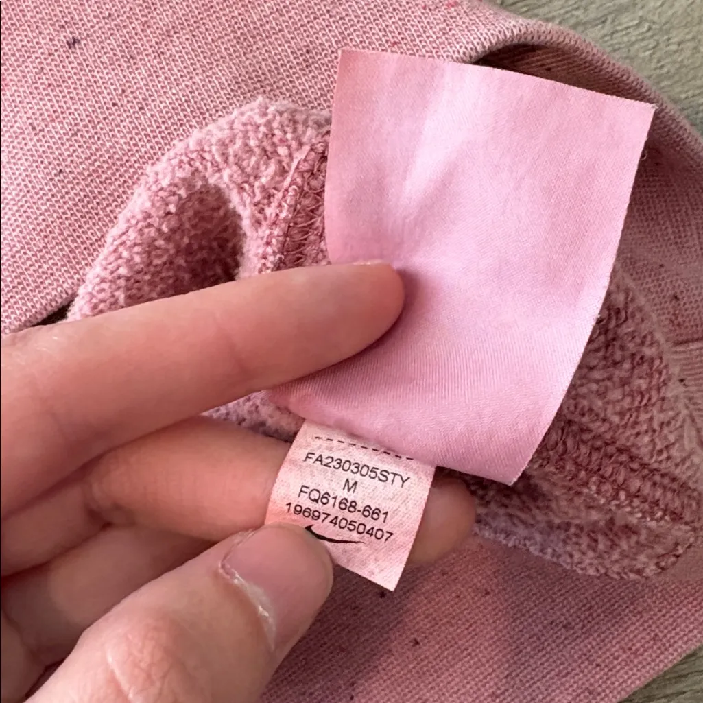 Nike Pink Crewneck Sprinkle Pattern Long Sleeve Sweater Size Confetti Medium - Image 5