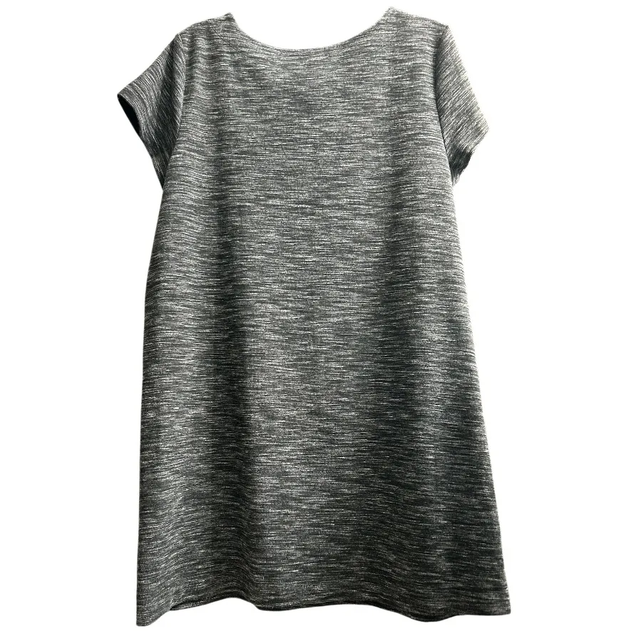 ANN TAYLOR LOFT Charcoal Heathered T-Shirt Dress Size XL - Image 7