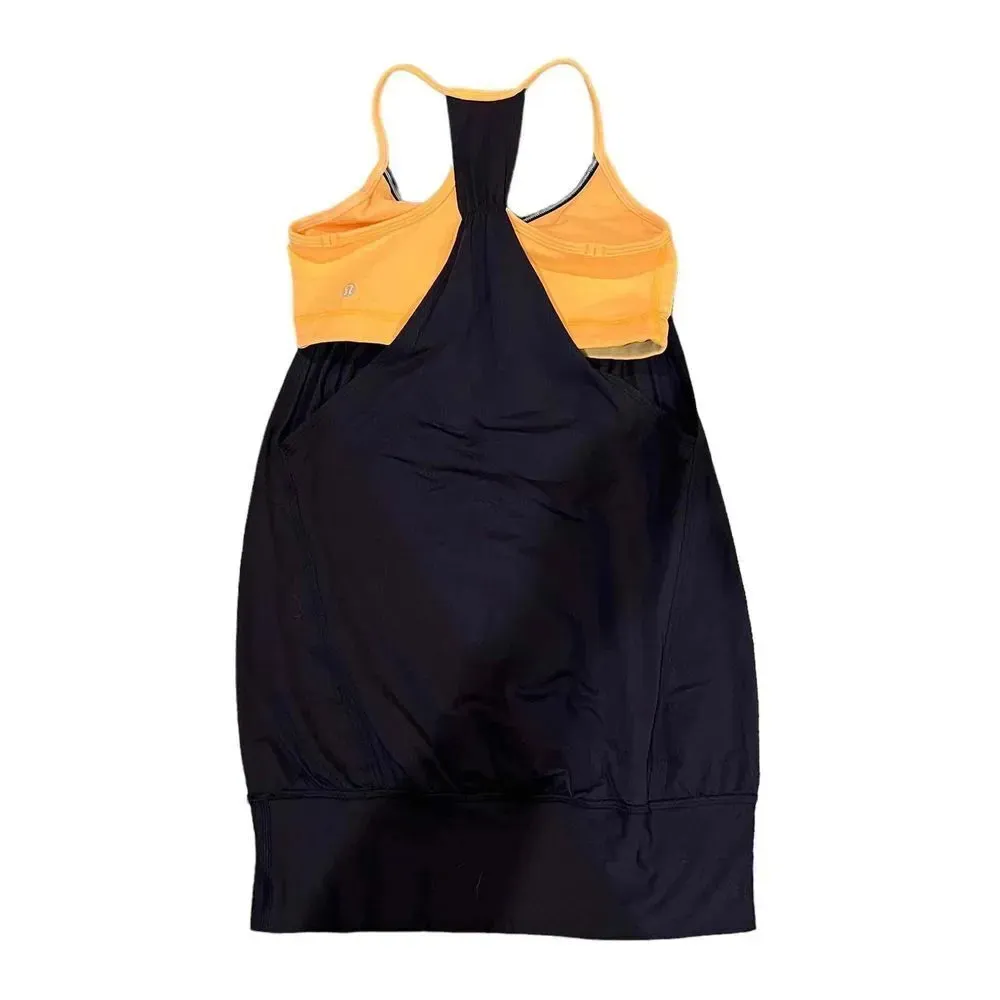 Lululemon Women's 4‎ No Limits Tank Top - Black Swan / Creamsicle Pop - Image 11
