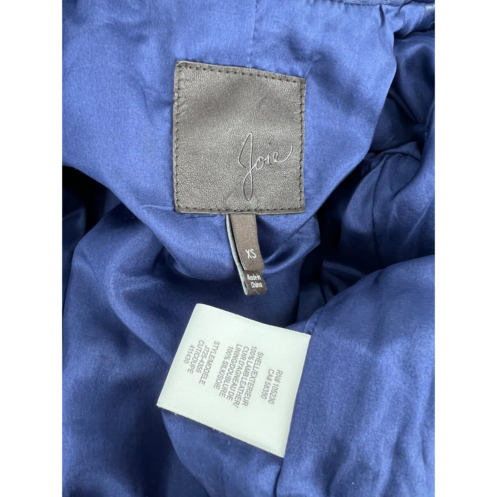 Joie Ailey Leather Moto Jacket in Sergeant Blue - Image 13