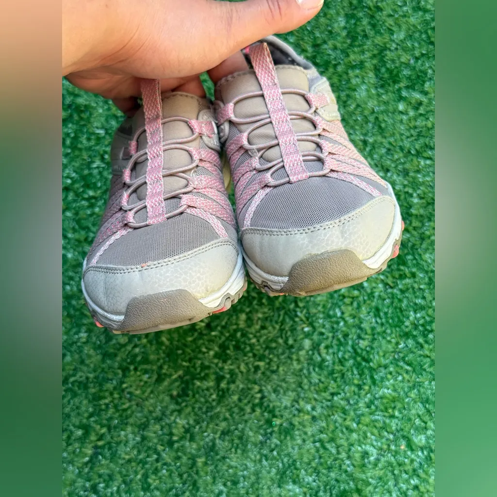 Skechers Women's Memory Foam Seager Hiker Gatewood Slip on Taupe Coral Sneakers - Image 6