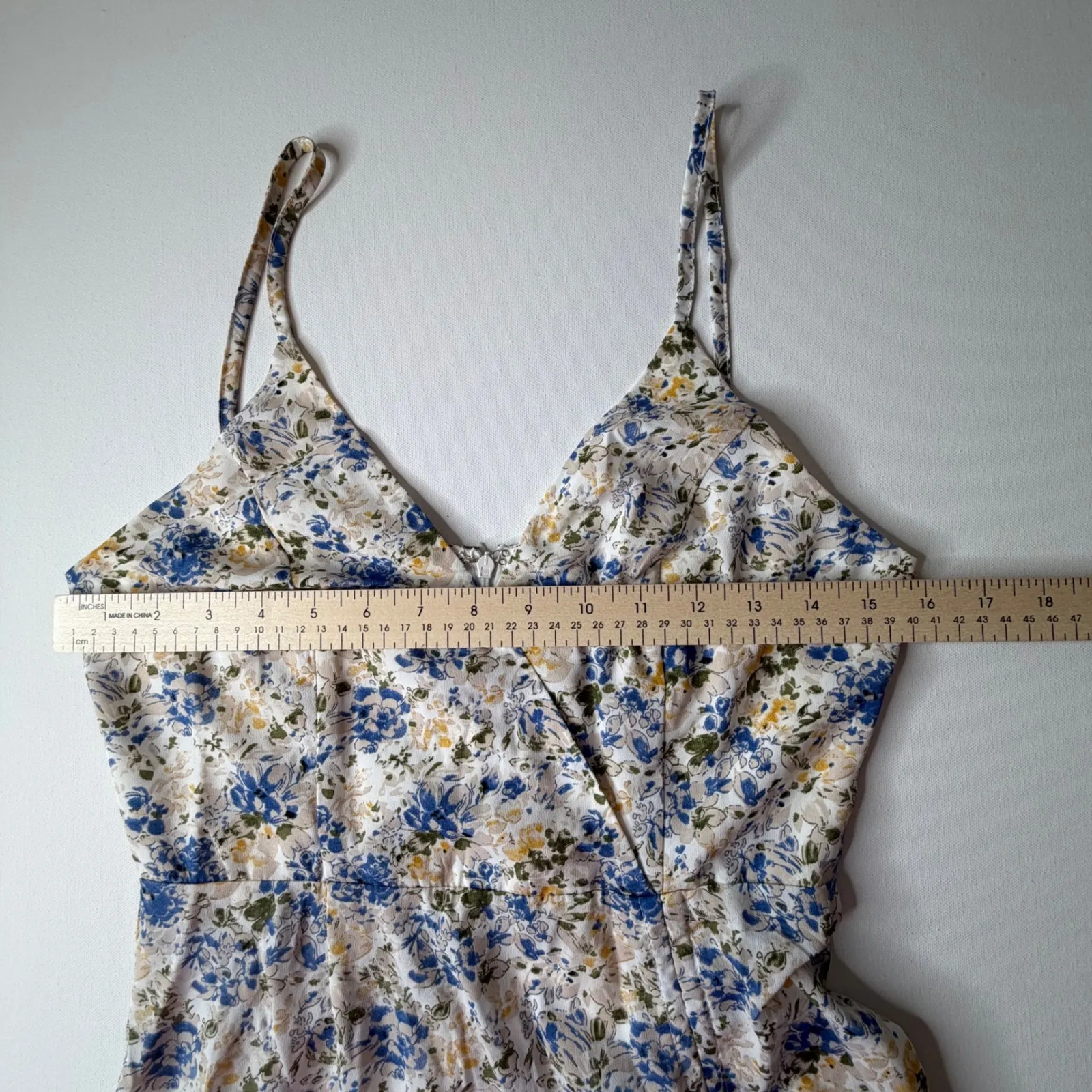 NWT En Saison Floral Midi Slip Dress Size XS Cottage Feminine Wedding Romantic White - Image 12