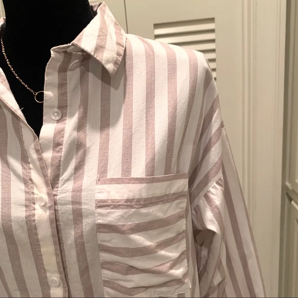 Cotton:On Striped Button Down Shirt Small S - Image 2