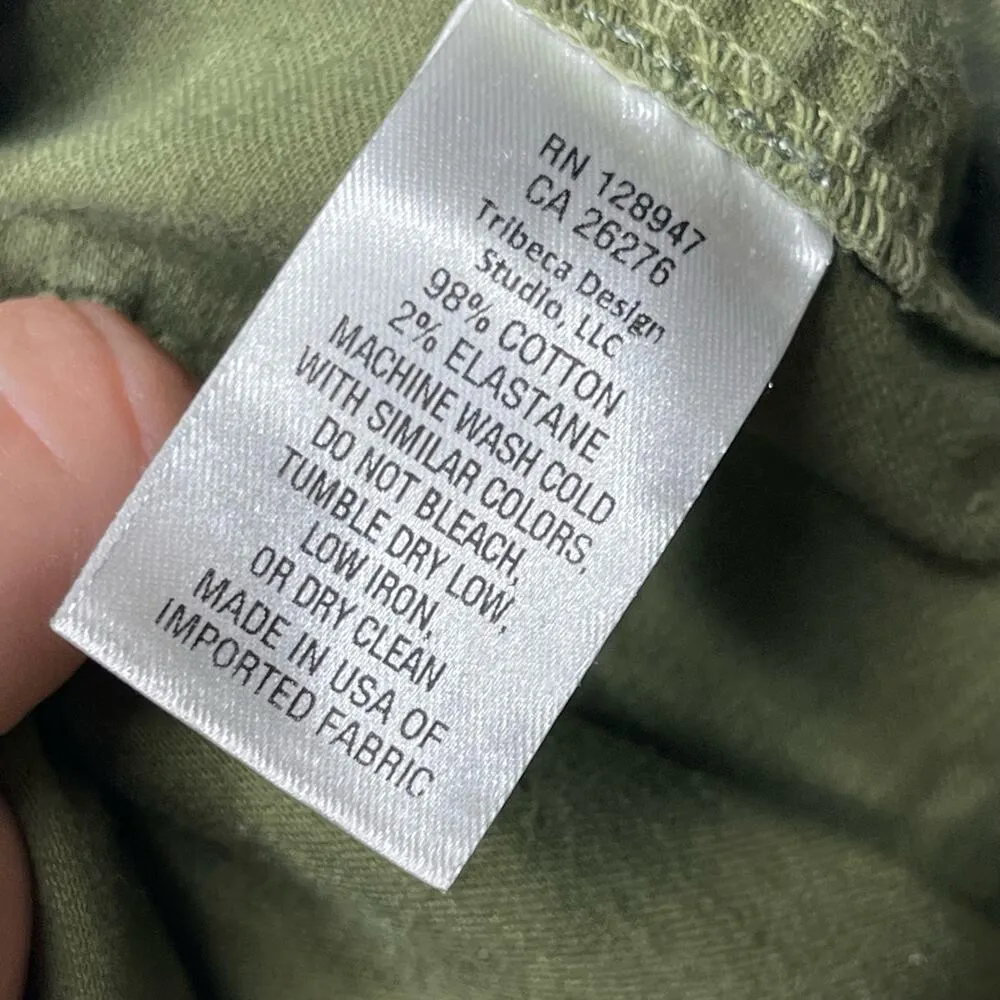 Nili Lotan Camo Green Jenna Pants ankle crop sz 2 - Image 7