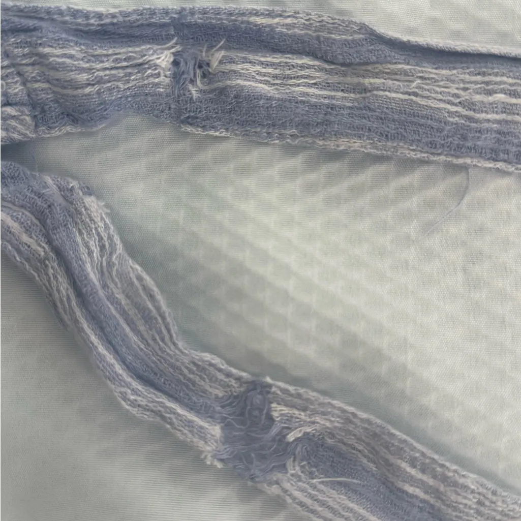 Free People Blue and White Striped Blouse - Image 9