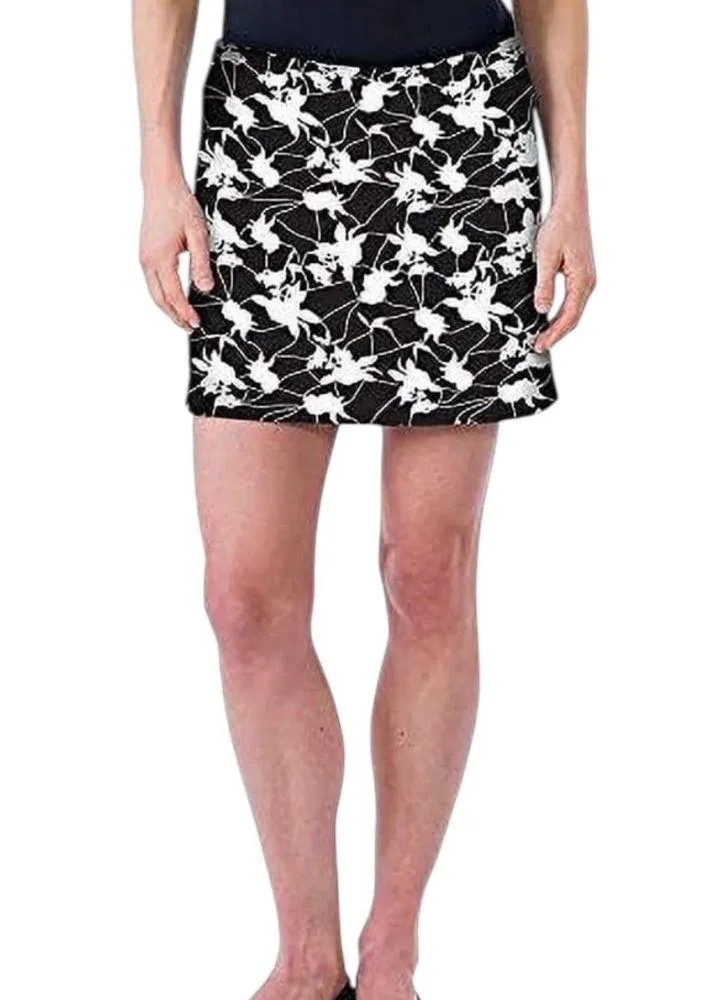 Colorado Clothing Tranquility Black White Shorts Skirt Shadow Flowers Skort M Size M - Image 3