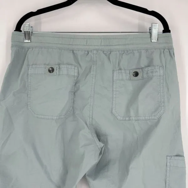 LL Bean Women’s Cargo Utility Camp Pants Crop Blue Size M Trail Hiking Active Size M - Image 8