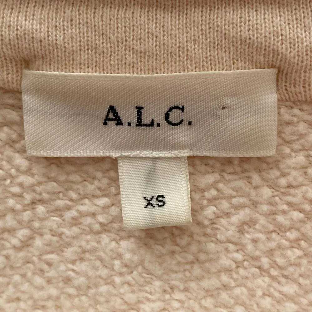 A.L.C. Blush Pink Collared Sweatshirt | Pullover Fleece Top Size XS - Image 3