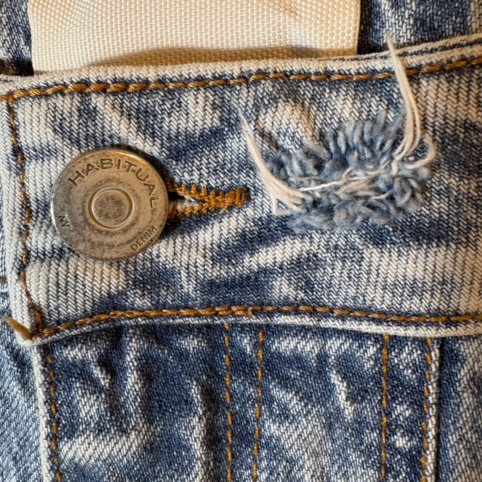 Habitual Denim High Waisted Straight Leg Jeans Pacific Wash‎ Size 4/27 - Image 5