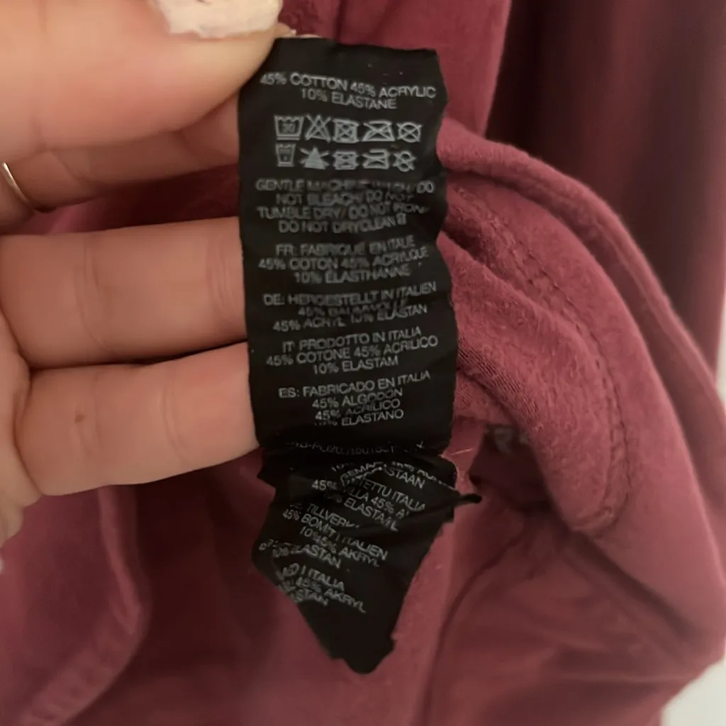 Sweaty Betty Maroon‎ Cowl Neck Sweater Size Medium - Image 5