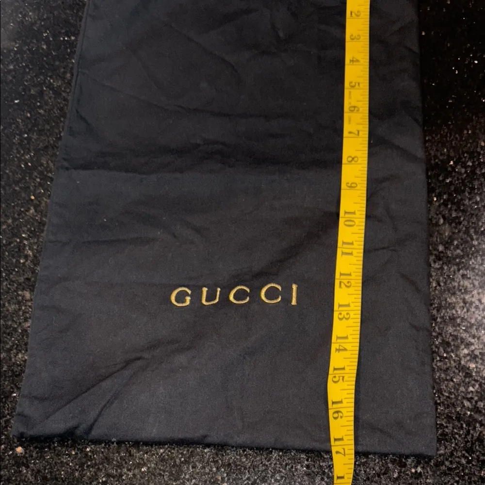 Gucci Black and Gold Embroidered Dust Bag - Image 3