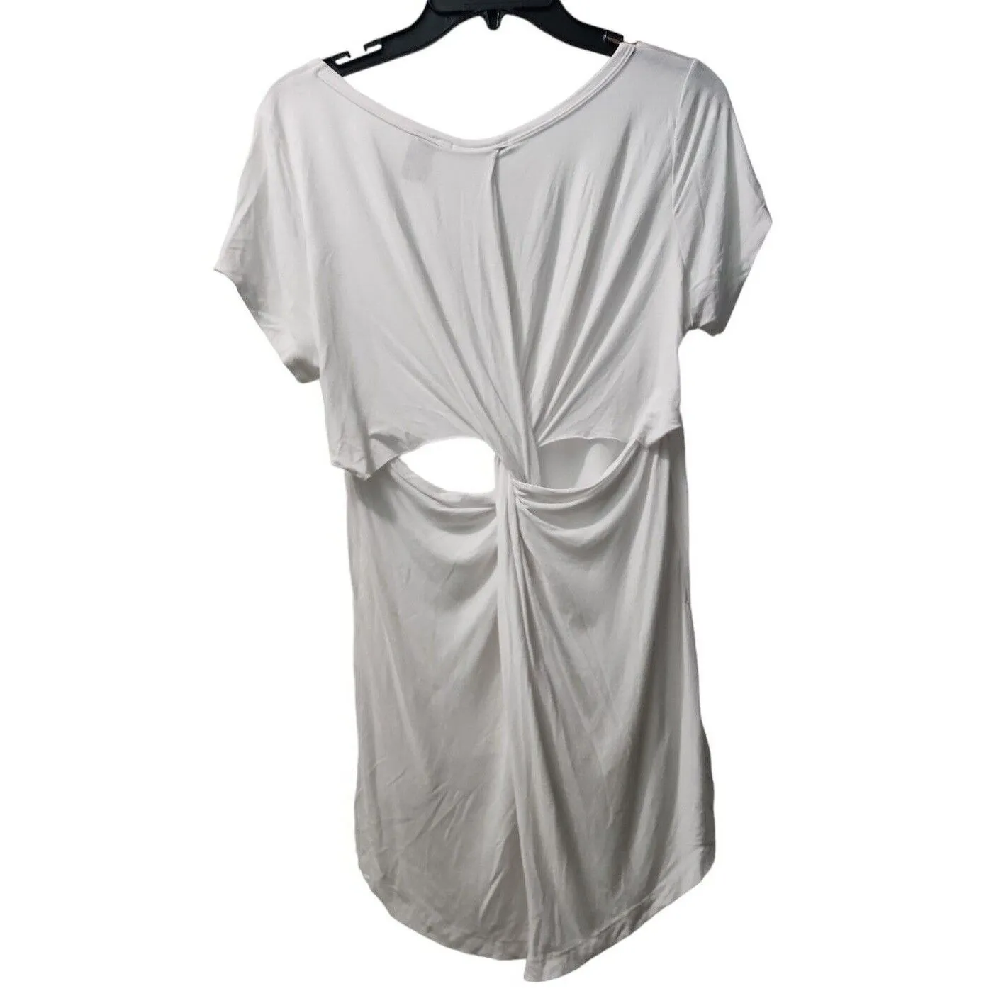 BKE Cut Out Back‎ White Tunic Top Casual Everyday Short Sleeve Size Small - Image 2