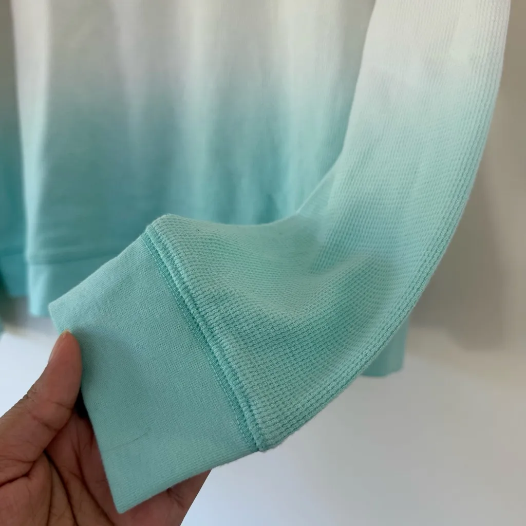 Splendid Coral and Turquoise Mint Ombre Long Sleeve NWT Size M - Image 2