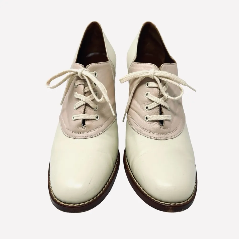 RALPH LAUREN Collection derby lace tie heels, made in Italy, size 10 - Image 7