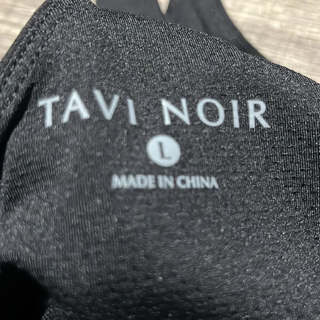 TAVI NOIR Tie Front Yoga Sports Bra Size L Brand New Black Size L - Image 7