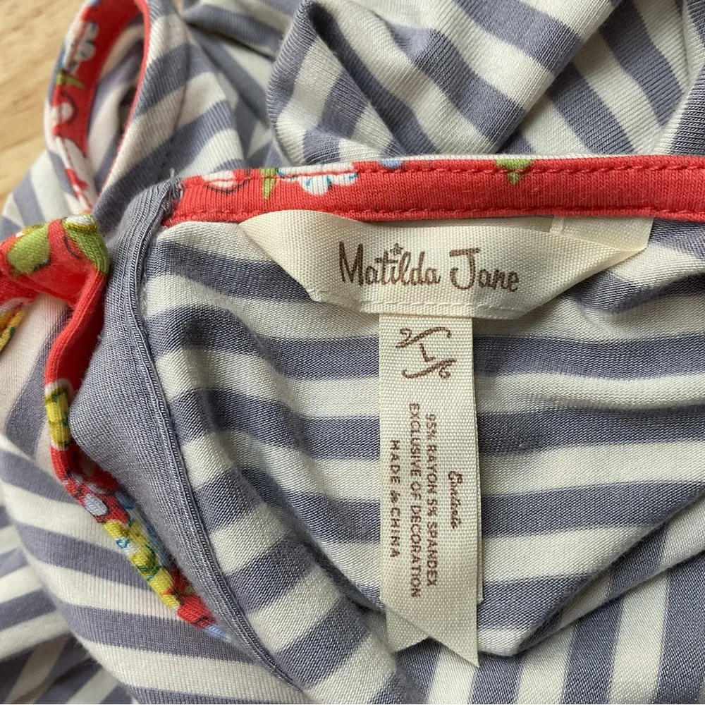 Matilda Jane‎ Let’s Go Together Stripes All Day Romper Size Large - Image 7