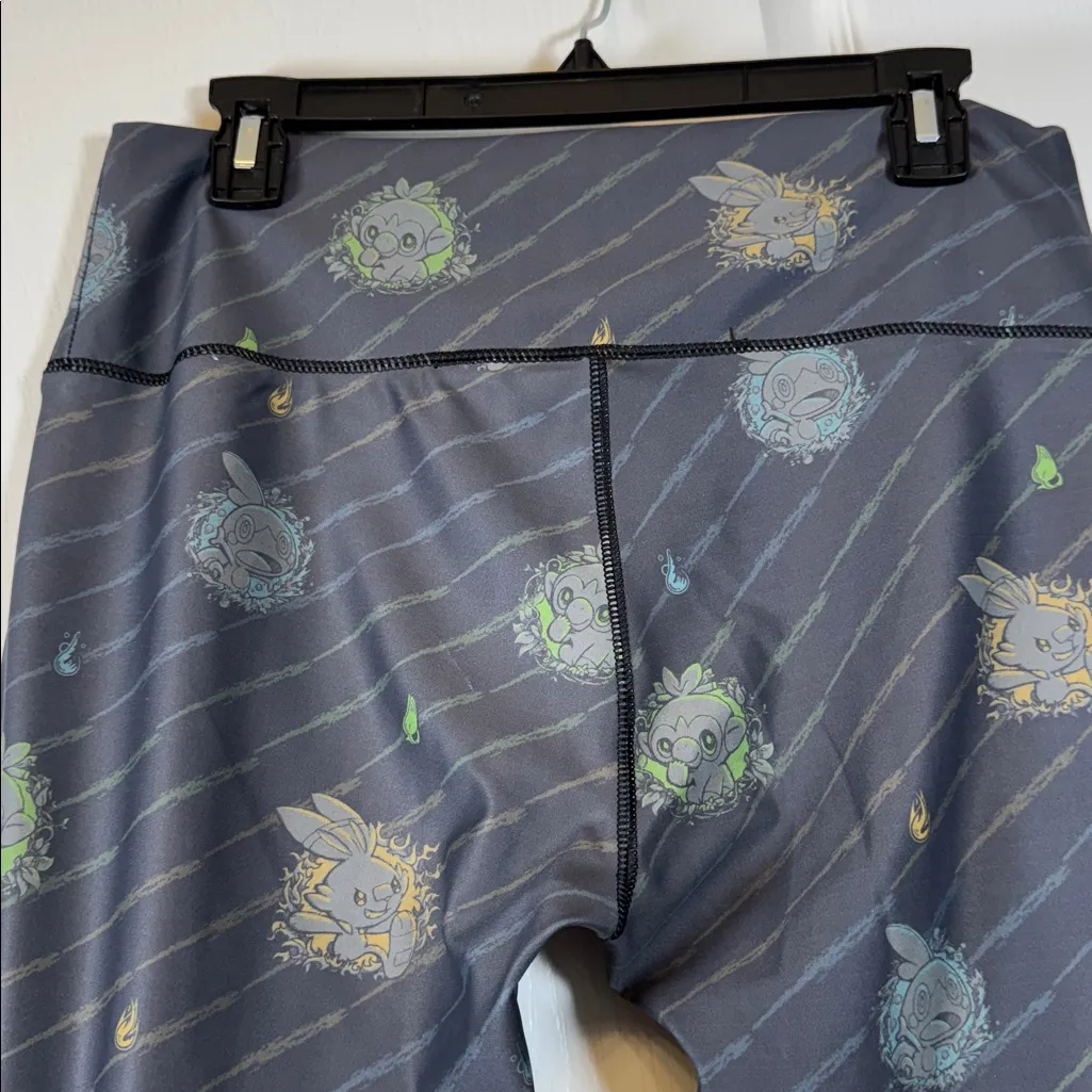Pokemon Galar Friends Gray Leggings Grookey Scorbunny Sobble Size XL EUC #5868 - Image 4