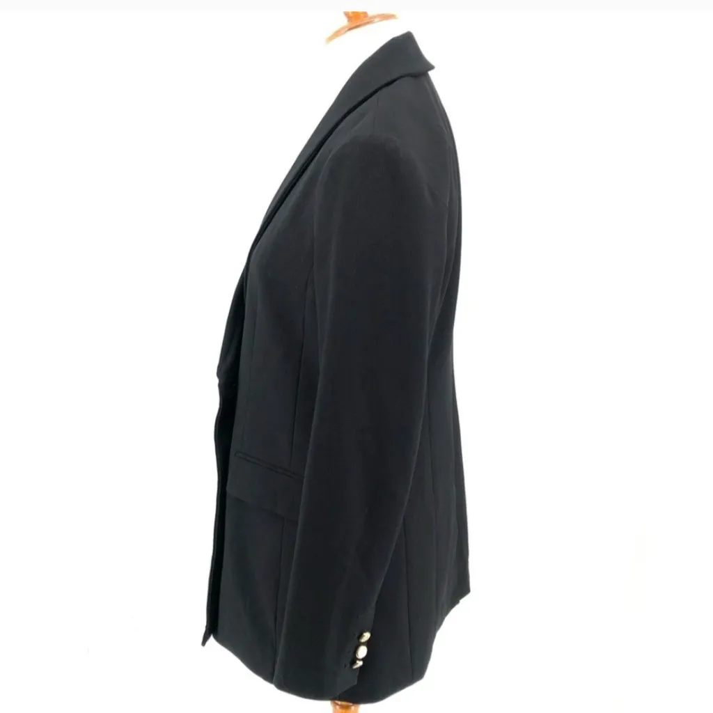 NEW INC Black Glitz Double Breasted Blazer Jacket With Gold Buttons M Size M - Image 14