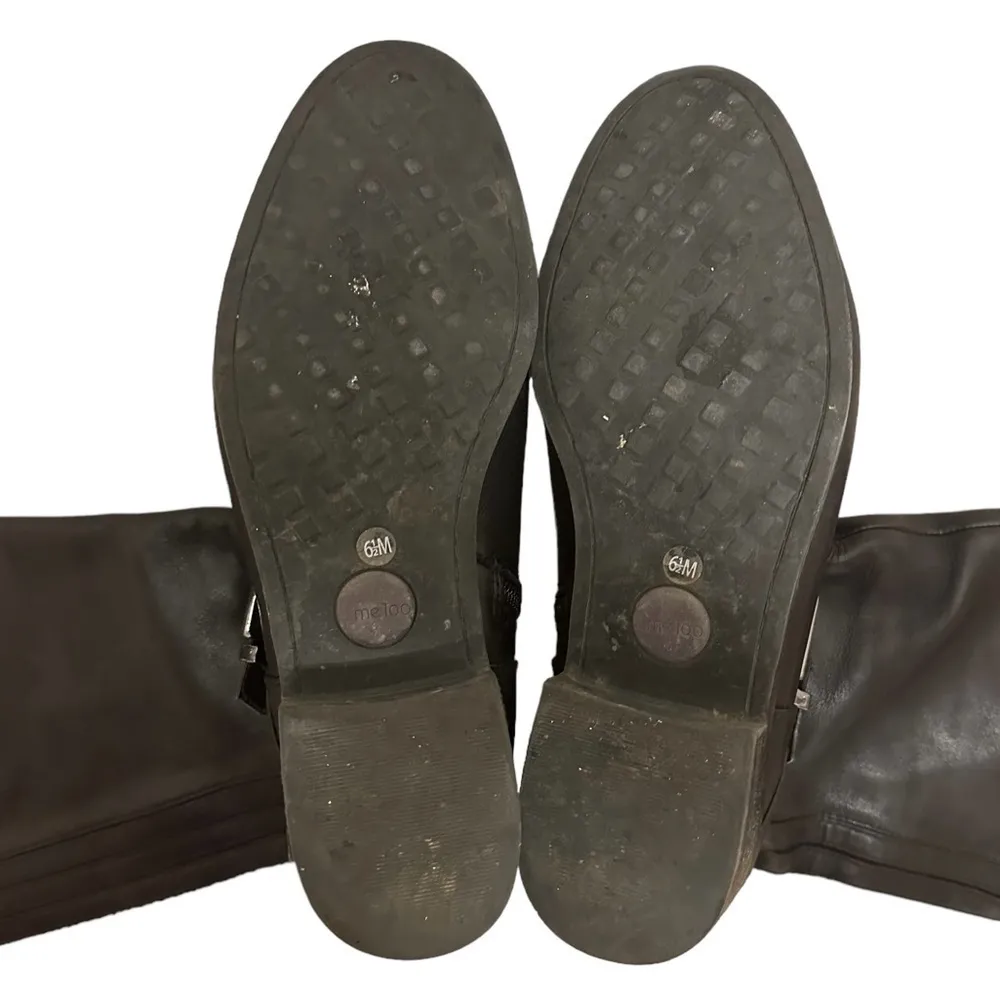 Me Too Tall Black Leather Boots Size 6.5 - Image 3