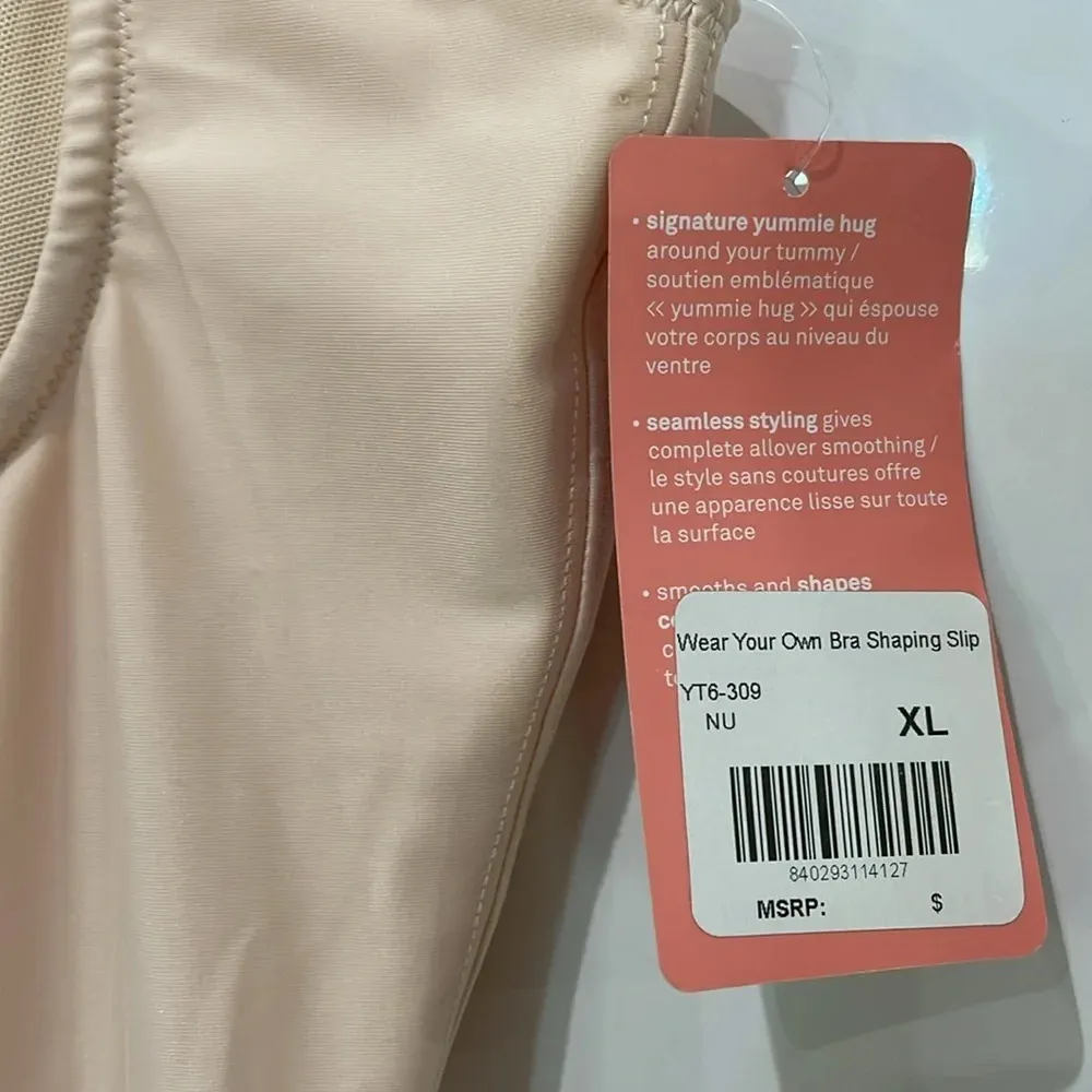 YUMMIE by Heather Thomson Nude Wear Your Own Bra Shaping Slip Size XL NWT - Image 9