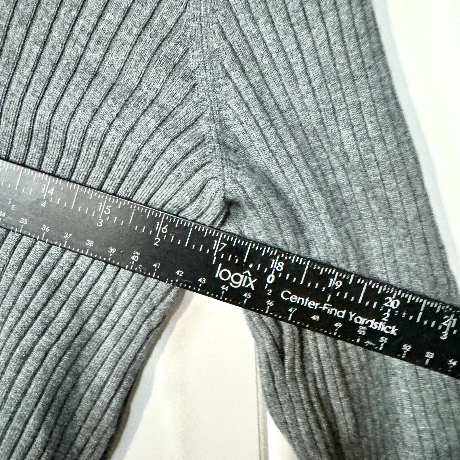 Alfani Dress Women Size M Black & Grey Long Sleeve Crewneck Sweater Colorblock Gray Size M - Image 4